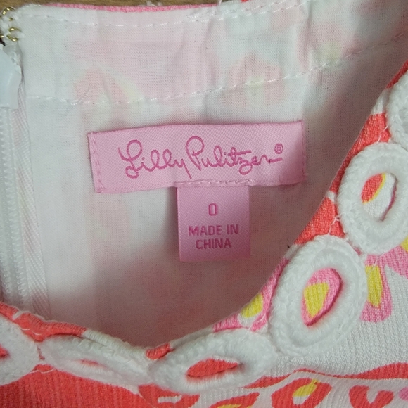 Lilly Pulitzer Mila Shift Hot Coral Trunk In Love Dress - Picture 7 of 10